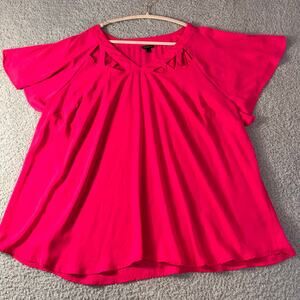 Torrid pink top with geometric collar cut outs size 4 (4X) professional office